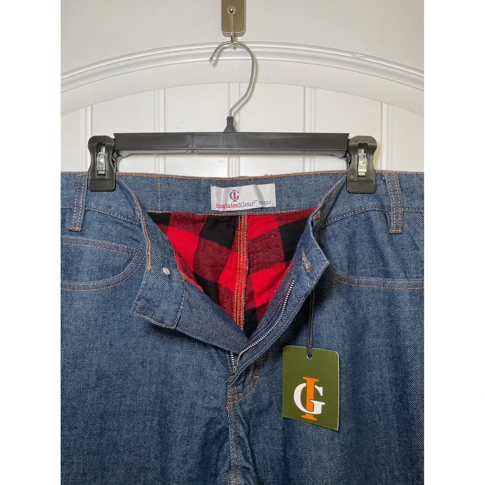 Insulated Gear Men's Carpenter Style Flannel‎ Lined Jeans Size 32x32 NWT